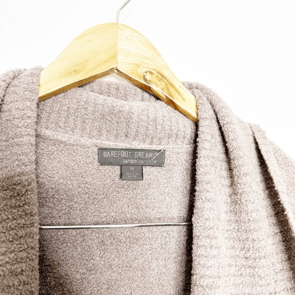 BAREFOOT DREAMS CozyChic Lite Circle Cardi 452 Deep Taupe BEIGE womens M medium - Picture 5 of 10